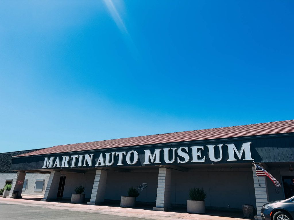 outside of the Martin Auto Museum in Glendale, AZ